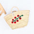 Tomato Stem Leaf Embroidered Basket - Handwoven Farmers’ Market Tote 🍅